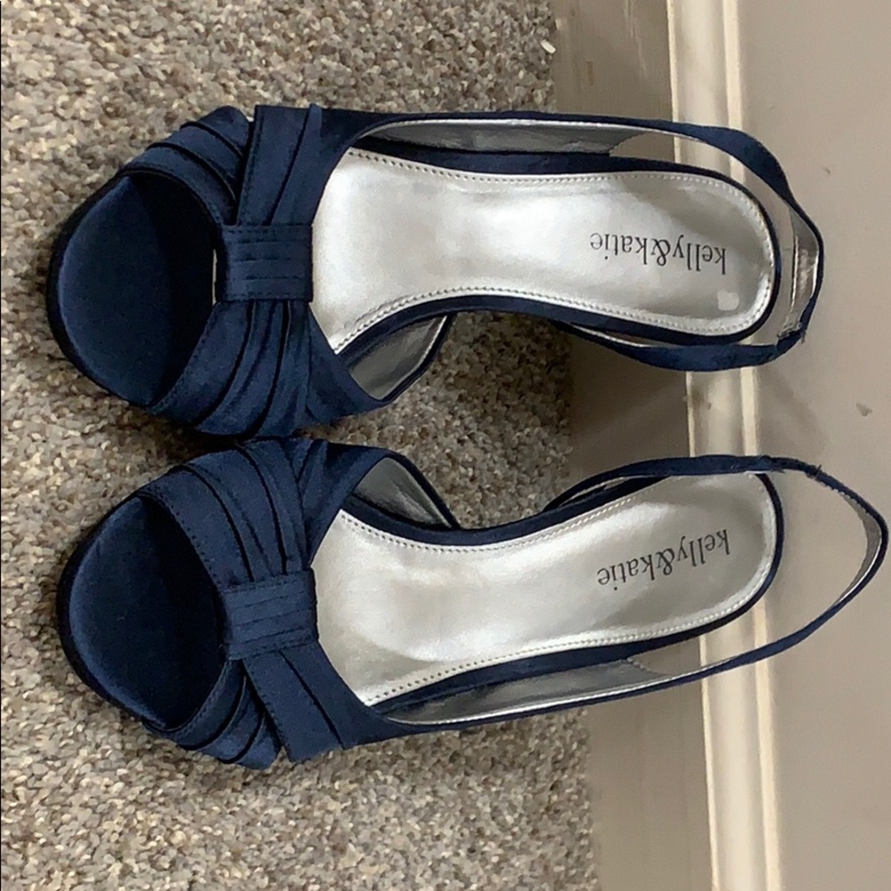 navy blue high heels